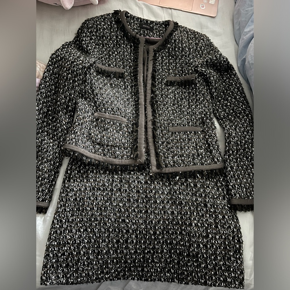 Esprit | Tweed Jacket and Skirt Set | Size Small